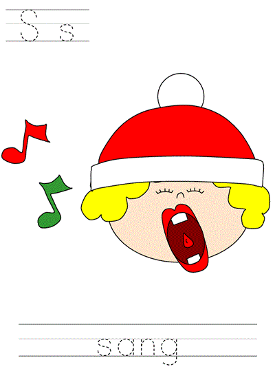 Learn to Print worksheet - Ss sang