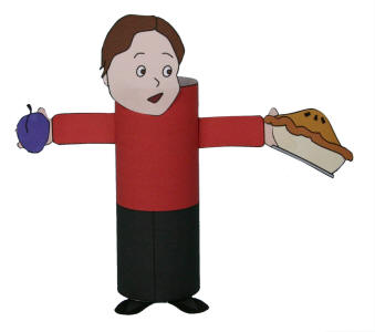 photo of the finished Little Jack Horner Toilet Paper Roll Craft
