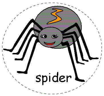 felt board character of a spider