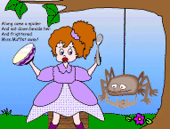 Little Miss Muffet Coloring Pages