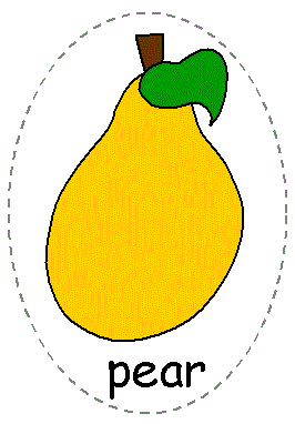 feltboard character of a pear