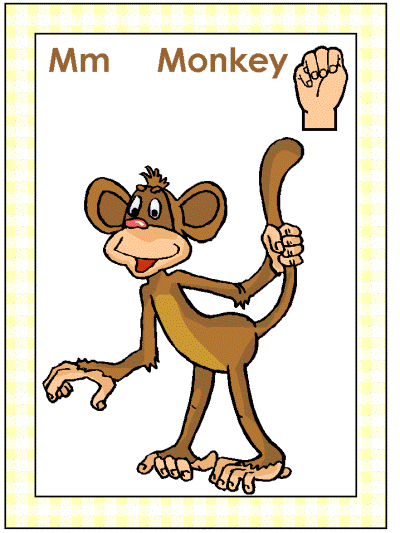 letter m american sign language coloring pages