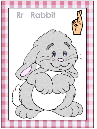 letter r american sign language coloring pages