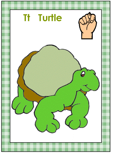 letter T american sign language alphabet coloring pages