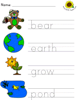 picture clue tracer worksheets