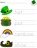 picture clue tracer worksheets