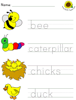 picture clue tracer worksheets