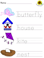 picture clue tracer worksheets