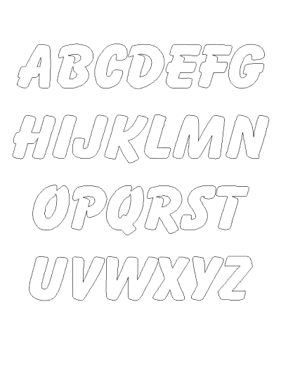 alphabet printables - ABC's in Bazooka