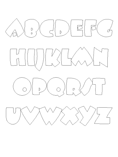alphabet templates - ABC's in Beesknees