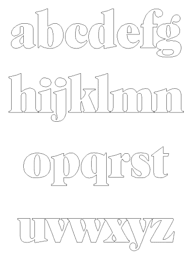 alphabet printables - Broadview lower case