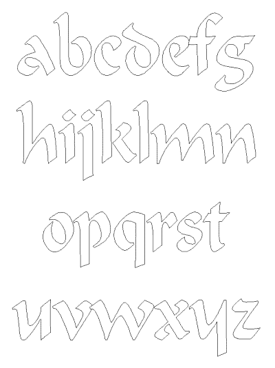 alphabet printables - Calligrapher lower case