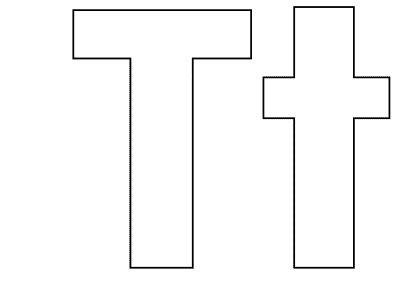 simple letter Tt template
