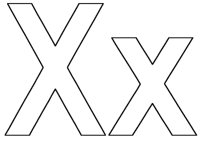 simple letter Xx template