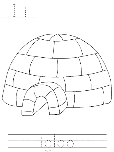 Ii igloo alphabet tracer pages
