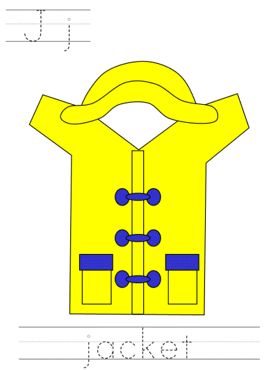 Jj jacket alphabet tracer pages