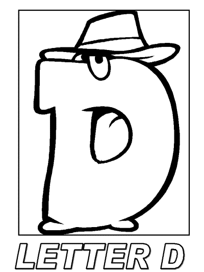 letter d alphabet coloring page