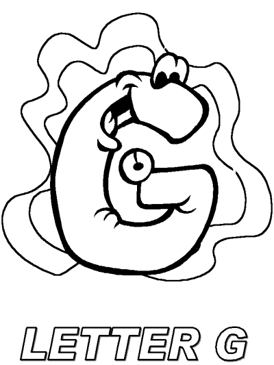 letter g alphabet coloring page