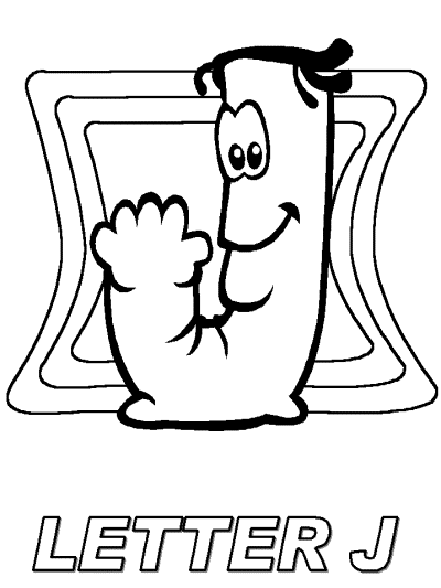 letter j alphabet coloring page