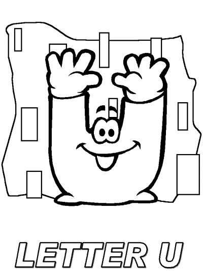 letter u alphabet coloring pages