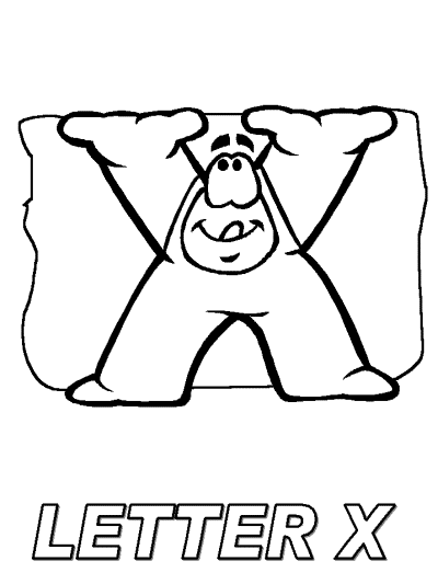 letter x alphabet coloring pages