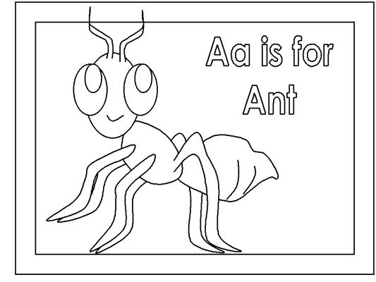 letter a alphabet coloring pages