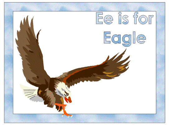 letter e is for eagle poster