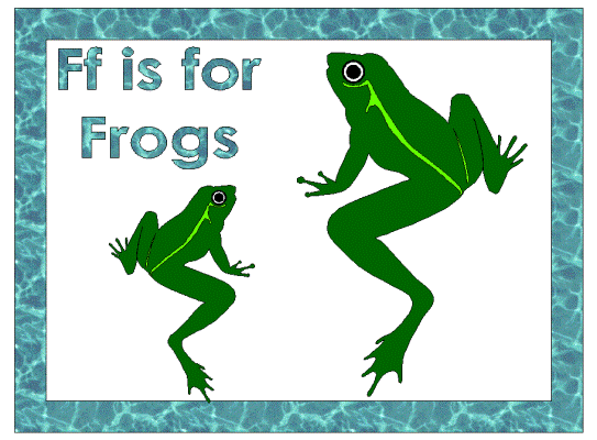 printable frog poster - Ff is for frogs