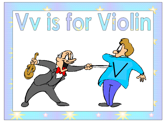 letter v is for violin poster