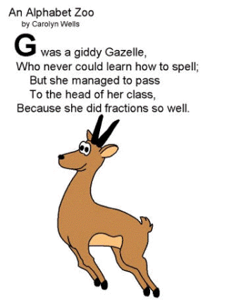G was a giddy Gazelle