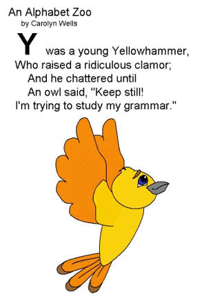 Y was a young Yellowhammer
