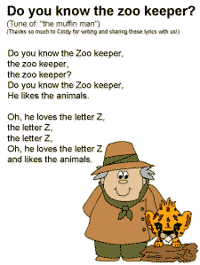 The Zoo Keeper Song Lyrics