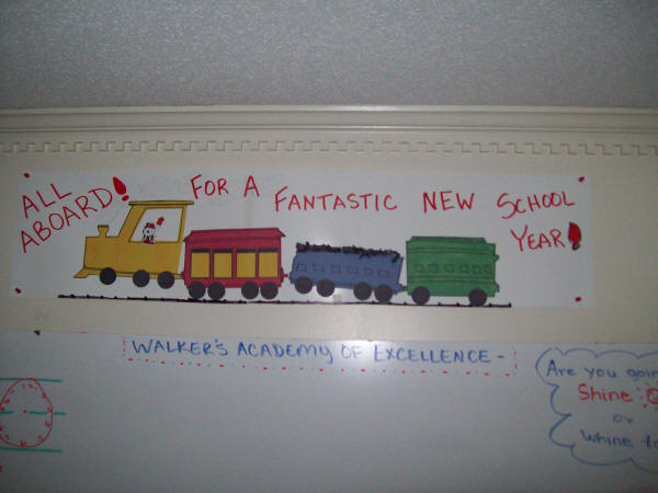 All Aboard Bulletin Board Idea