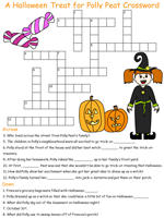 Artie Knapp story of A Halloween Treat for Polly Peat Printable Crossword Puzzles