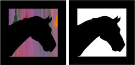 Silhouette or Stained Glass Horse Head Paper Craft