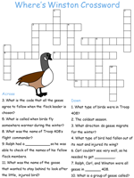 Artie Knapp story Where's Winston Printable Crossword Puzzles