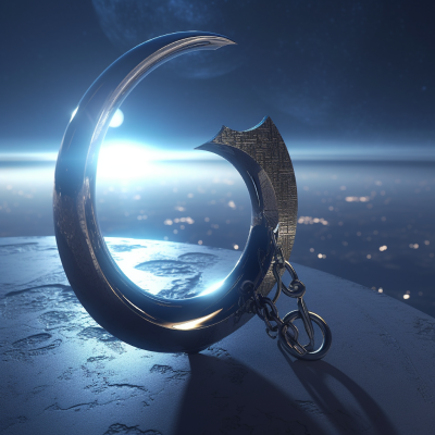 crescent moon key