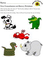 Story Comprehension: Easy Picture Worksheet