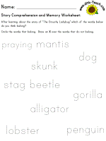 Story Comprehension: Printing Practice Worksheet