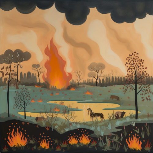 wildfire on the savannah