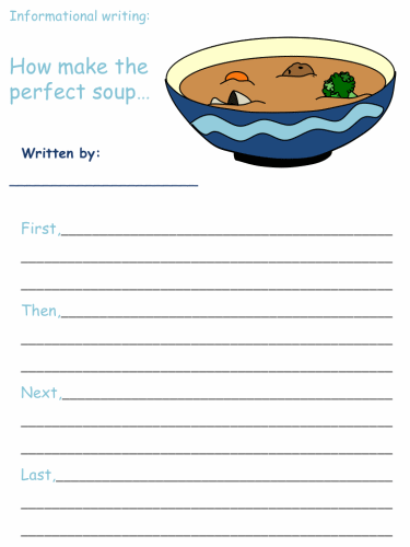 Printable Informational Writing Activities - Stone Soup Theme
