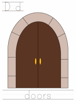 Printable print practice worksheet - Dd doors