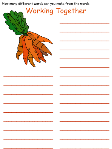 Stone Soup Word Mine Puzzle
