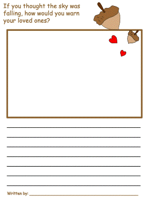 Chicken Little Draw and Write Worksheets