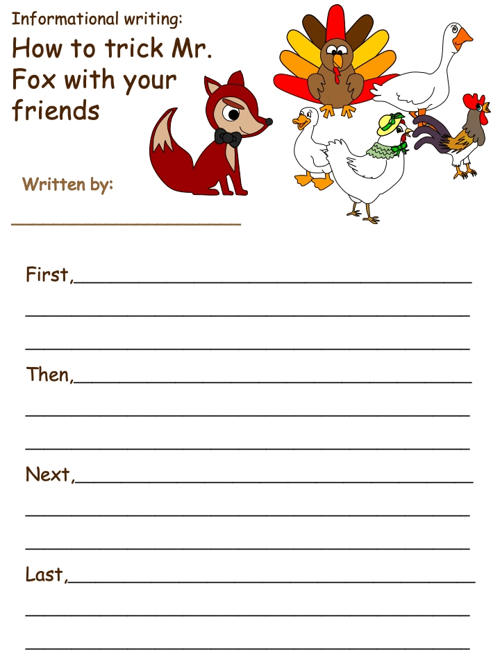 Chicken Little Informational Writing Activities