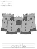Printable print practice worksheet - Cc castle