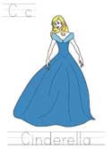 Printable print practice worksheet - Cc Cinderella