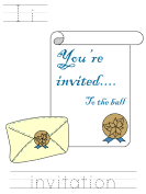 Printable print practice worksheet - Ll invitation