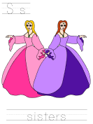 Printable print practice worksheet - Ss sisters