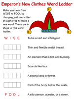 Emperor's New Clothes word ladder puzzle